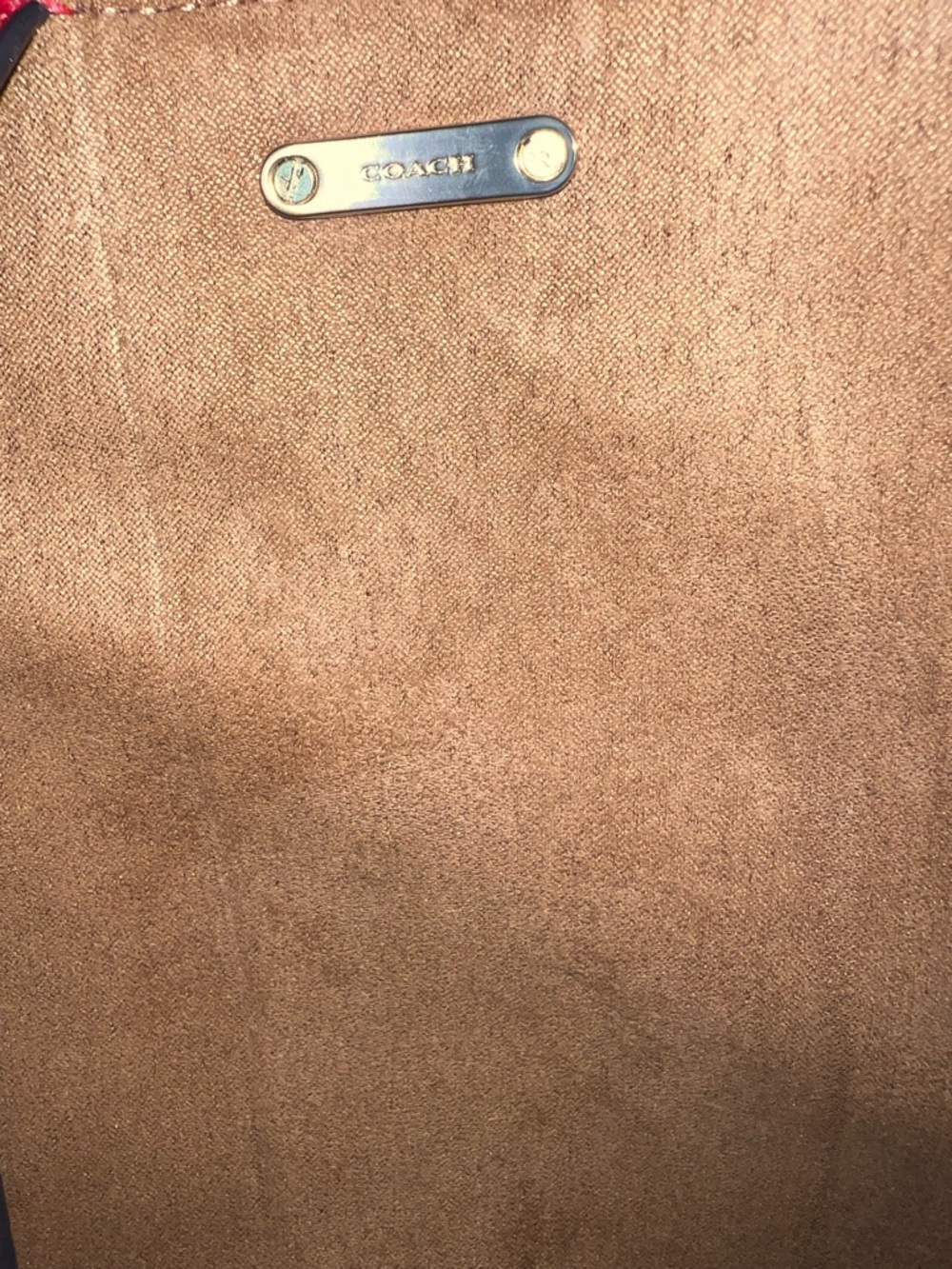 Coach Bright Red Leather Flap Crossbody with Gold-Tone Accent - Picture 5 of 7